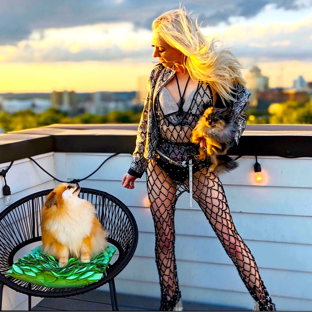 Black net jumpsuit. I accidentally purchased two 🤦‍♀️ perfect for festivals!